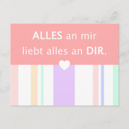 Liebe, schöne Sprüche deutscher Spruch verliebt Briefkaart