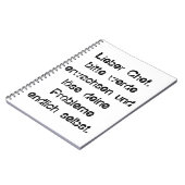 "Lieber Chef, bitte werde erwachsen..." Notitieboek (Linkerzijde)