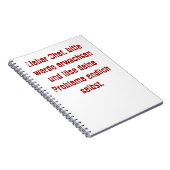 "Lieber Chef, bitte werde erwachsen..." Notitieboek (Rechterzijde)