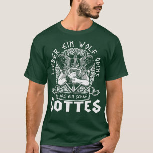 Lieber ein Wolf Odin Nordic Mythology Mannen Vikin T-shirt