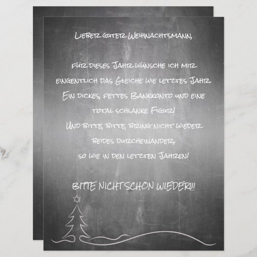 Lieber guter Weihnachtsmann (Voorkant / Achterkant)