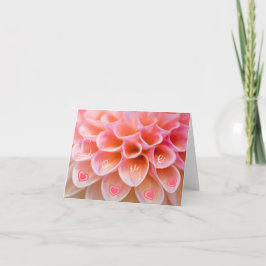 Liebesblume mit Herzen und Love! Kaart