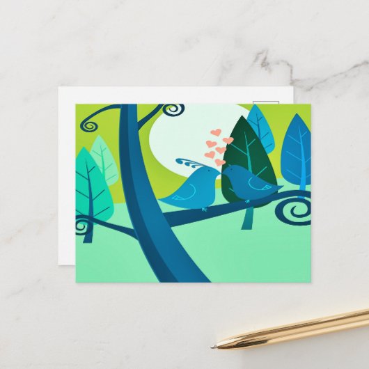 Liebeslied Briefkaart (Voorkant / Achterkant in situ)