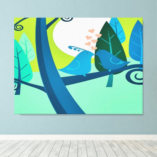 Liebeslied Canvas Afdruk (Insitu (Houten vloer))