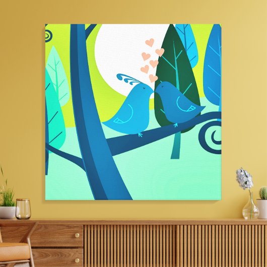 Liebeslied Canvas Afdruk (Insitu (Woonkamer))