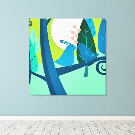 Liebeslied Canvas Afdruk (Insitu (Houten vloer))