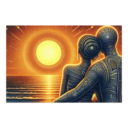 Liebespaar Motiv -  Foto Afdruk (Voorkant)