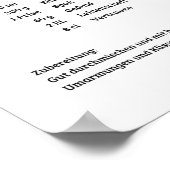 Liebesrezept Poster (Hoek)