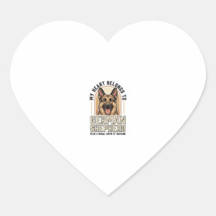 Liebhebber van Duitse Herders Vintage Graveerwerk Hart Sticker