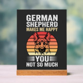Liebhebber van Duitse Herdershond Funny Retro Acryl Bord (Neutraal)