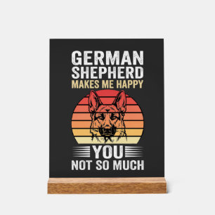Liebhebber van Duitse Herdershond Funny Retro Acryl Bord