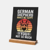 Liebhebber van Duitse Herdershond Funny Retro Acryl Bord (Hoek)