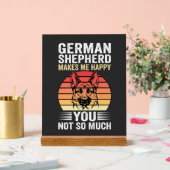 Liebhebber van Duitse Herdershond Funny Retro Acryl Bord (Huwelijk)