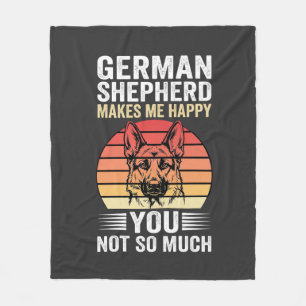 Liebhebber van Duitse Herdershond Funny Retro Fleece Deken