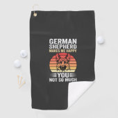 Liebhebber van Duitse Herdershond Funny Retro Golfhanddoek (Insitu)