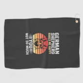 Liebhebber van Duitse Herdershond Funny Retro Golfhanddoek (Horizontaal)