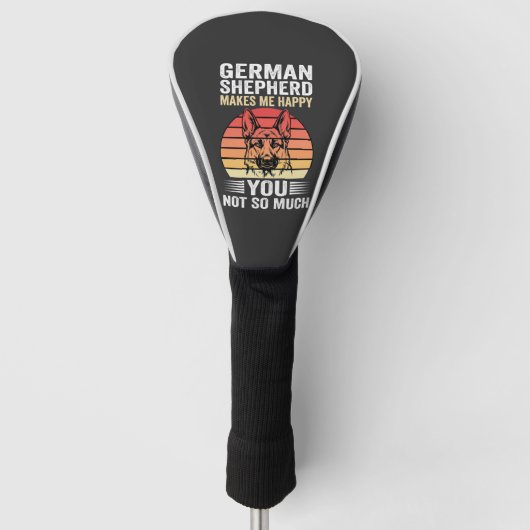 Liebhebber van Duitse Herdershond Funny Retro Golfheadcover (Voorkant)