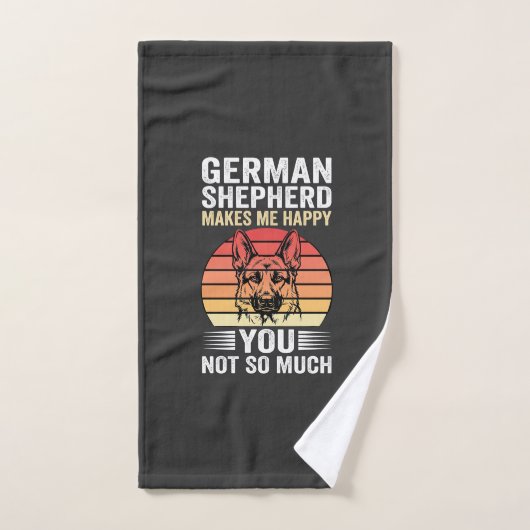 Liebhebber van Duitse Herdershond Funny Retro Handdoek (Handdoek)