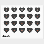Liebhebber van Duitse Herdershond Funny Retro Hart Sticker (Vel)