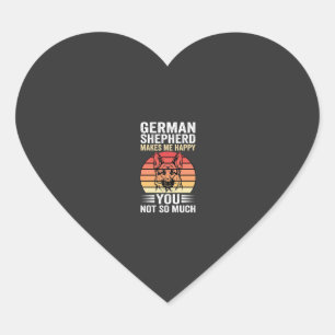 Liebhebber van Duitse Herdershond Funny Retro Hart Sticker
