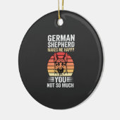 Liebhebber van Duitse Herdershond Funny Retro Keramisch Ornament (Links)