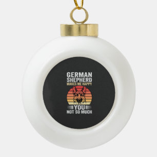 Liebhebber van Duitse Herdershond Funny Retro Keramische Bal Ornament