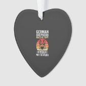 Liebhebber van Duitse Herdershond Funny Retro Ornament (voorkant)