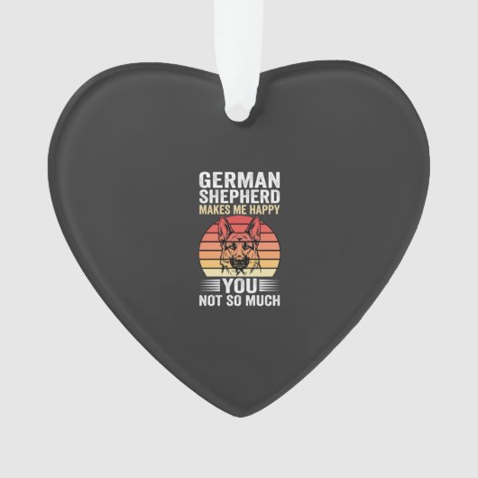 Liebhebber van Duitse Herdershond Funny Retro Ornament (voorkant)