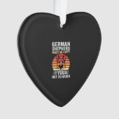 Liebhebber van Duitse Herdershond Funny Retro Ornament (voorkant)