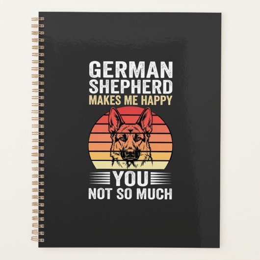 Liebhebber van Duitse Herdershond Funny Retro Planner (Voorkant)