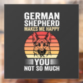 Liebhebber van Duitse Herdershond Funny Retro Raamsticker (Vel 2)