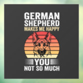 Liebhebber van Duitse Herdershond Funny Retro Raamsticker (Vel 3)