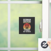 Liebhebber van Duitse Herdershond Funny Retro Raamsticker (Huis)