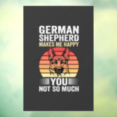 Liebhebber van Duitse Herdershond Funny Retro Raamsticker (Vel 3)