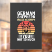 Liebhebber van Duitse Herdershond Funny Retro Raamsticker (Vel 2)