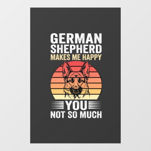 Liebhebber van Duitse Herdershond Funny Retro Raamsticker (Vel)
