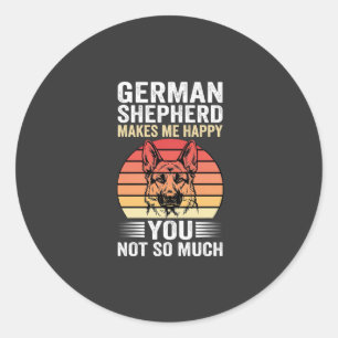 Liebhebber van Duitse Herdershond Funny Retro Ronde Sticker