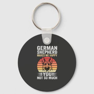 Liebhebber van Duitse Herdershond Funny Retro Sleutelhanger