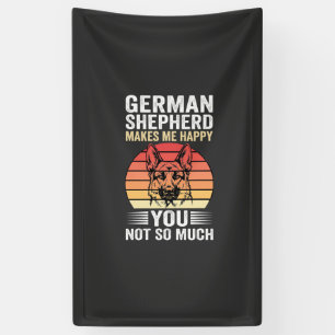 Liebhebber van Duitse Herdershond Funny Retro Spandoek