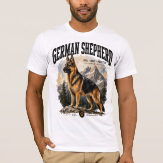 Liebhebber van Duitse Herdershond Vintage Berg Wil T-shirt