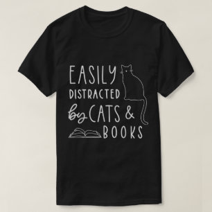 Liebhebber van katten en boeken Funny lees T-shirt