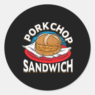 Liebhebber van vlees BBQ-liefhebber Vleesliefhebbe Ronde Sticker