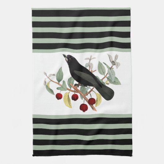Liebhebber van vogels Merel  Theedoek (Verticaal)