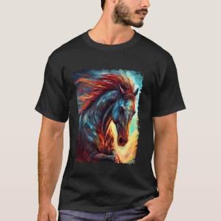 Liebhebbers van paardrijden uit het verleden Paard T-shirt