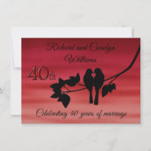 Liebird 40-jarig jubileumfeest kaart (Voorkant)