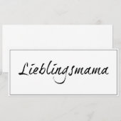 Lieblingsmama (Voorkant / Achterkant)