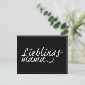 Lieblingsmama - wit 00001 feestdagenkaart (Staand voorkant)