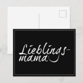 Lieblingsmama - wit 00001 feestdagenkaart (Voorkant / Achterkant)
