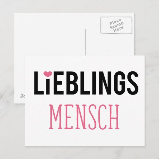 Lieblingsmensch Briefkaart (Voorkant / Achterkant)