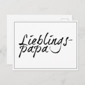 Lieblingspapa - schwarzer Schriftzug 00001 Feestdagenkaart (Voorkant / Achterkant)